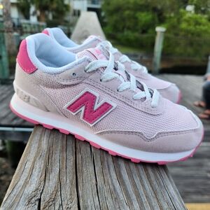 New Balance 515 Girls Little Kids' Athletic Running Pink White Sneakers Sise 13
